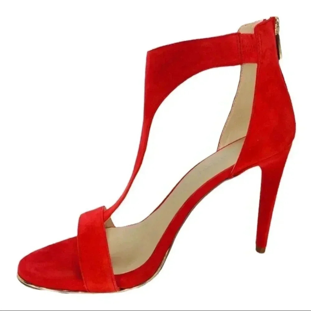 Kenneth Cole New York Brooke Red Suede Womens Pumps Size 8.5M - Picture 3 of 10